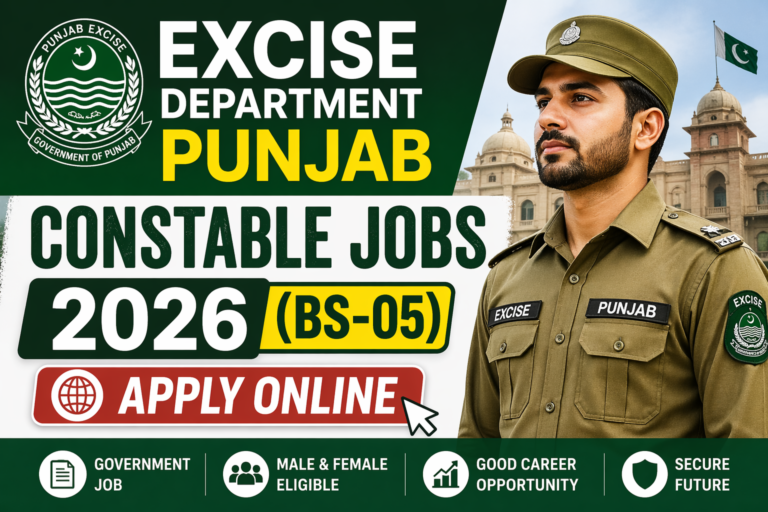 Excise Department Punjab Constable Jobs 2026